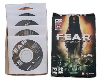 FEAR First Encounter Assault Recon PC CD Rom Big Box 5 Discs No Manual 