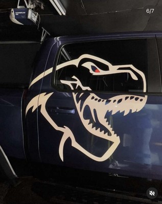 Autocollant Vinyle Géant T-Rex Pour Voiture, Côté Gauche, Marque 3M, Multicolore - Décoration Dinosaure