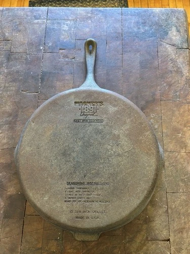 Wagner Ware 1891 Cast Iron Skillet 13-3/8" Diameter