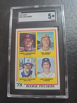 1978 Topps #703 Larry Andersen/Tim Jones/Mickey Mahler/Jack Morris SGC 5 RC 