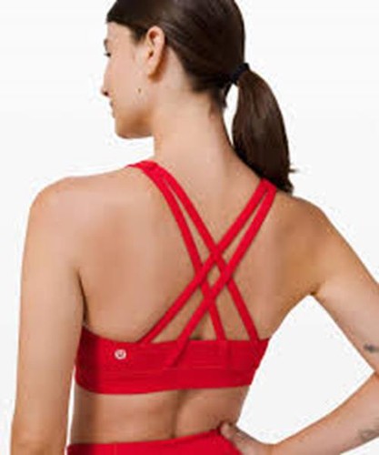 Lululemon Energy Bra High Neck *Medium Support B–D Cup Dark Red SZ 4 W2BLRS