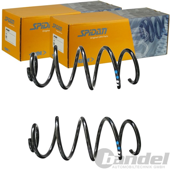 2X Spidan Fahrwerksfedern Satz Vorne Passend FÜR Seat Toledo Skoda Rapid VW-image