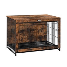 HOOBRO Dog Crate Furniture, 38.6" Large Dog Kennel Indoor, Wooden Cage with P...
