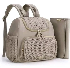 Stylish Mini Diaper Backpack with Insulated Pockets & Changing Pad