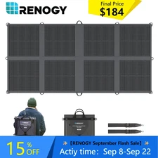 Renogy 200W Solar Panel Blanket Portable Solar Suitcase Foldable Solar Panel