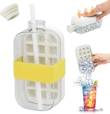 Ice Cube water Bottle Cool ice Bottle Vertical Ice Tray for Freezer Press ice