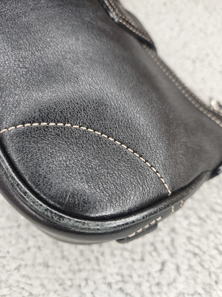 Coach Hamptons Leather Buckle Shoulder Hobo Bag “Barbie Bag” 7542 RARE Black - Image 4 of 4