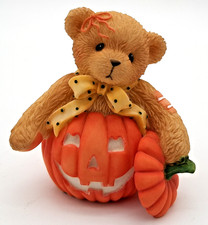 2001 Cherished Teddies Leslie "Friendship Pops Up Everywhere" Pumpkin Halloween