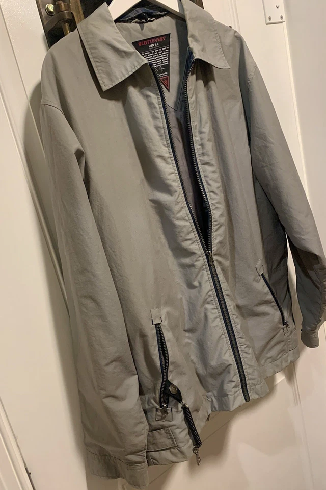 SCOTTeVEST Light Full Zip Jacket Multiple Pockets Gray Large - Image 2 of 4