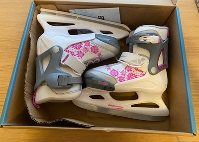 Bladerunner Ice  Micro Ice Girls Junior Pink and White  Adjustable 2-5 Open Box
