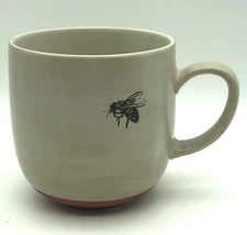 Cypress Bee Mug 12oz Ceramic Cup – Flying Bumblebee – Embossed Cottagecore
