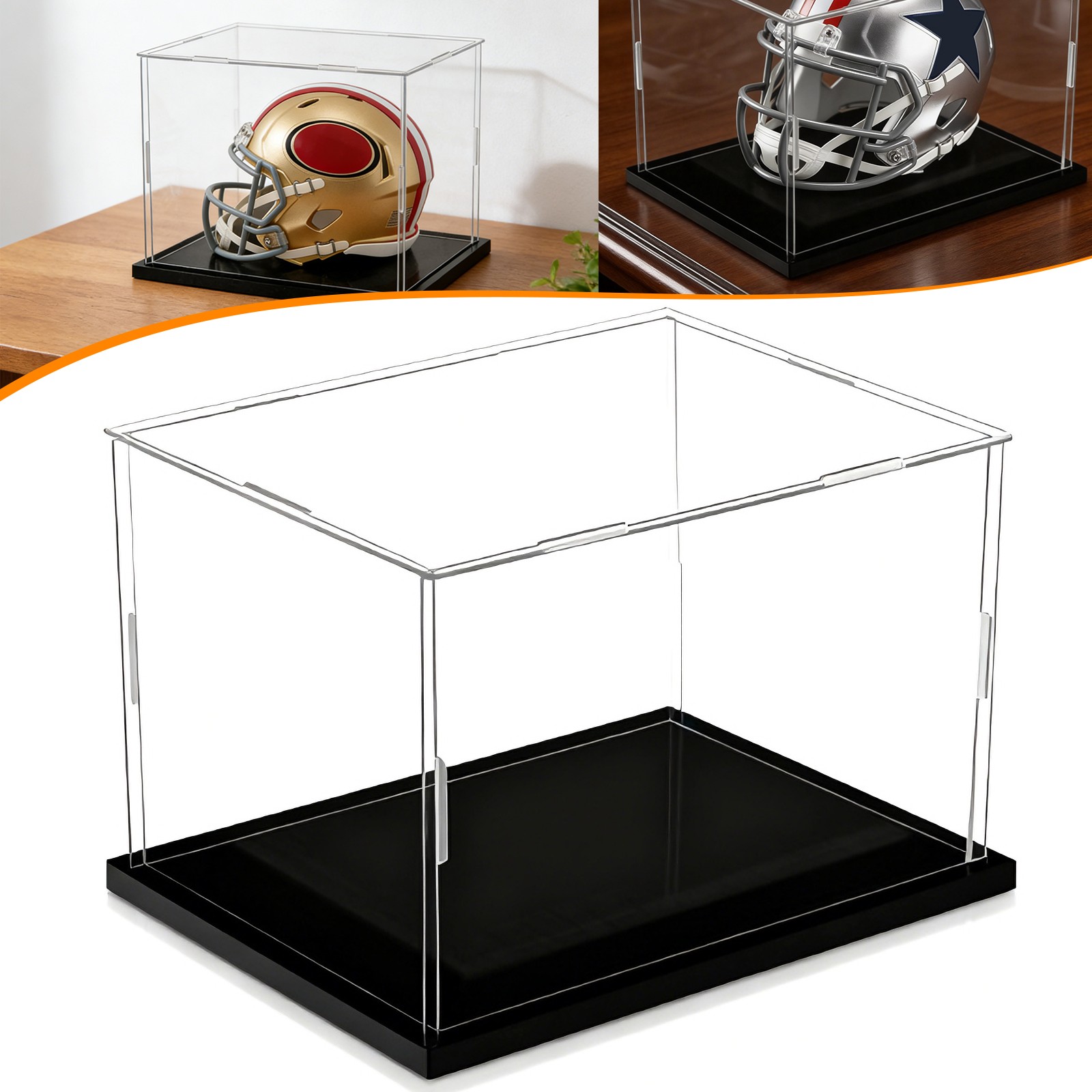 Display Case Showcase For 1:2 Scale Baseball & Sports Memorabilia