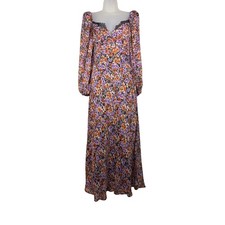 ASTR The Label Maxi Dress S Floral Boho Peasant Coquette Milkmaid Whimsy Fairy