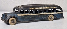 Antique Arcade Cast Iron GMC Greyhound Coast To Coast Bus Toy