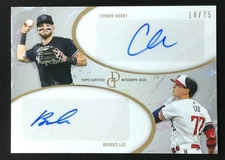 2025 Topps Dynamic Duals Dual Auto Silver #11F Connor Norby / Brooks Lee /75