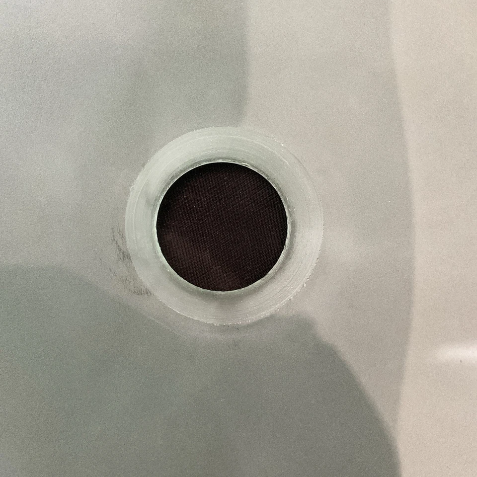 DECOLAV Miami 15 毫米钢化玻璃容器水槽,磨砂白色 1597T-WH Y2 — 第 4/4 张图片