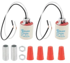 RTNLIT Ceramic E26 Light Socket, Standard Medium Base Screw white 