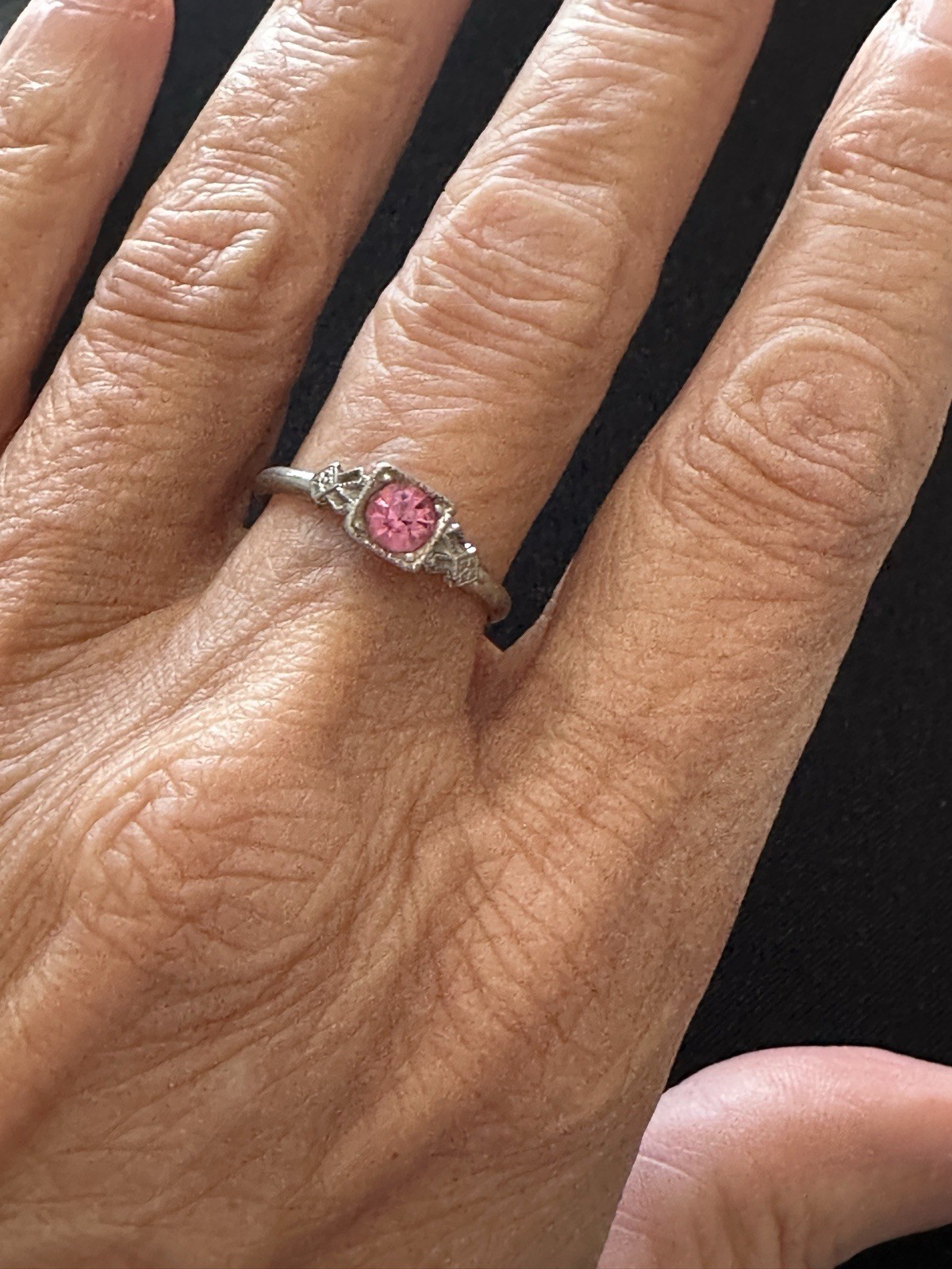 Vintage Artisan Ruby Ring  Adjustable Size 8.5 - image 7