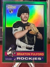 2025 Topps Heritage High Number Braxton Fulford #635 Green Refractor 81/99
