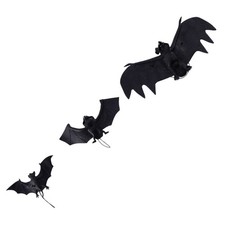 3 Pcs Fake Bat Halloween Shape Pendant Haunted House Decoration Props