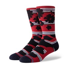 Stance "Berner" INFIKNIT Crew Socks Burgundy Men's Graphic Print Sock