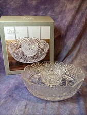 Dublin Crystal Shannon by Godinger Chip and Dip Two Piece Server Brand New 11.5”
