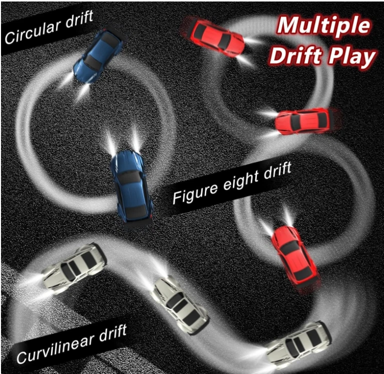 1:64 Scale RC Drift Car, Mini Rc Cars 2.4GHz 15km/h 4WD Remote Red - Image 4 of 4