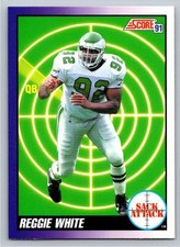 1991 Score  Sack Attack Reggie White #655 Philadelphia Eagles Football Card