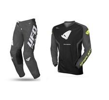 TUTA COMPLETO MAGLIA PANTALONE UFO BAMBERG GRIGIO MOTO CROSS ENDURO PISTA