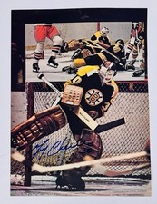 (2) Signed Gerry Cheevers 8X10 Photo Sport Magazine Autograph