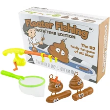 Fairly Odd Novelties Fishing for Floaters Bath Game – Funny Poop-Themed Bathr...