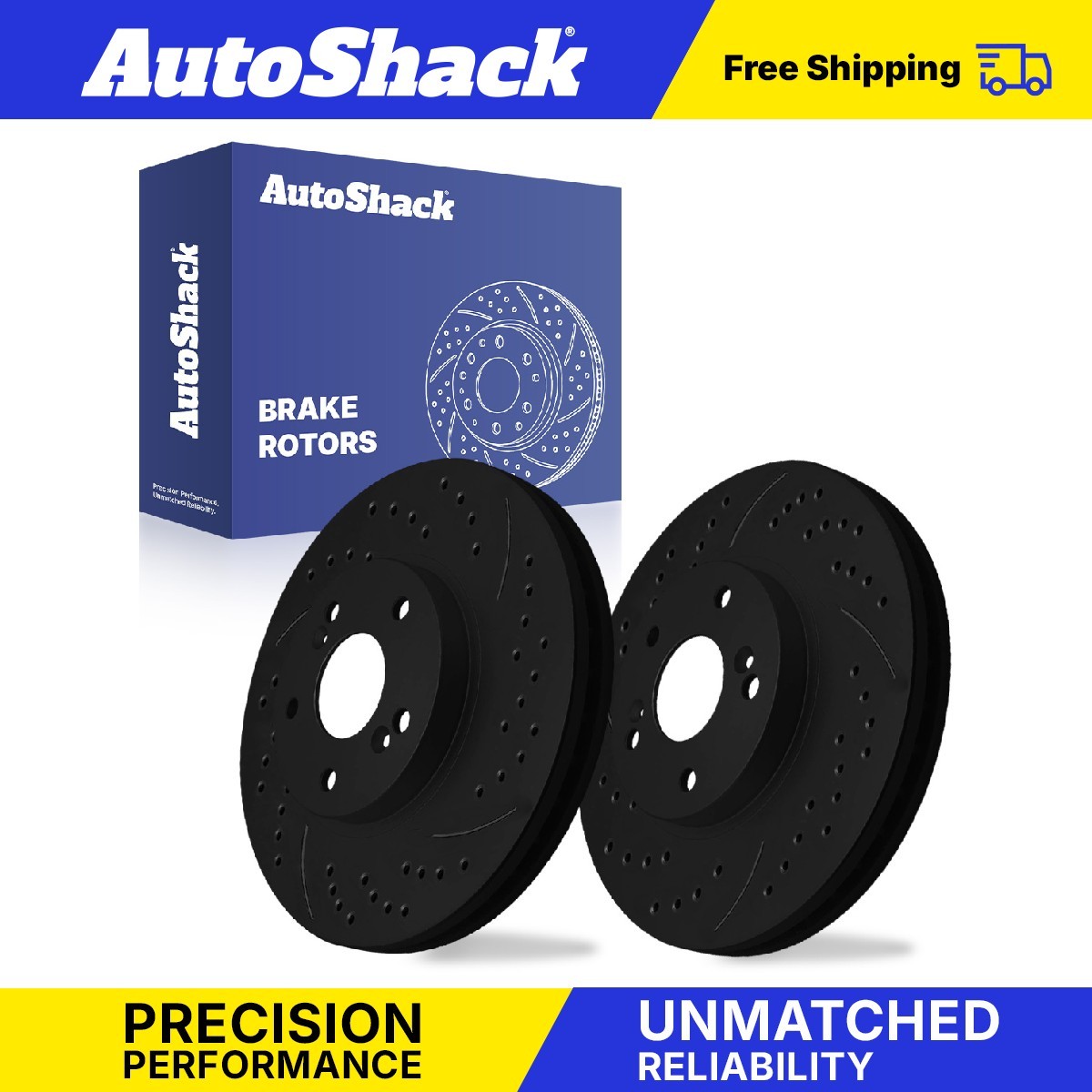Front Drilled Slotted Brake Rotors Pair for 2003-2012 Honda Accord