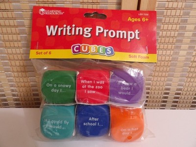 Learning Resources Writing Prompt Cubes Set of 6 Soft Foam