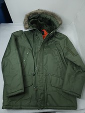 Vintage 1970's MONTGOMERY WARD Quality Outerwear Green Men's Size L Parka Jacket