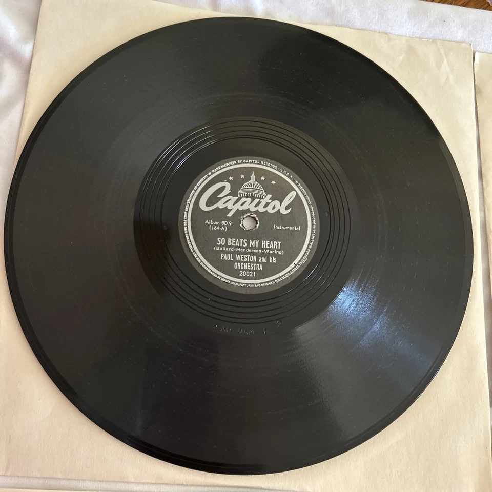 4-Paul Weston I Only Have Eyes For You/So Beat My Heart Capitol 20021/22/23/24 E Foto 4 de 4