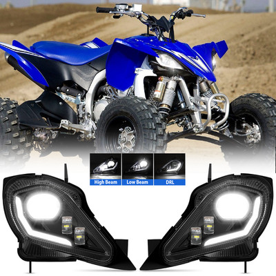 LED Headlights DRL Lamp for Yamaha Raptor 700 250 350 YFZ450 Wolverine 2004-2022