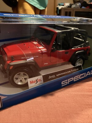 Jeep Wrangler Rubicon Red 1/18 Diecast Model Car by Maisto 31663R