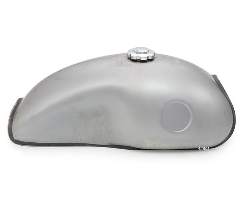 Cafe Racer Gas Tanks - Black / Raw Steel - Retro Motorcycle CHOOSE COLOR & STYLE - 第 47/114 張圖片
