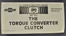 1979 Chevrolet Torque Converter Service Training Booklet Camaro Caprice Malibu