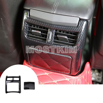 Carbon Style Center Console Rear Air Vent Trim Cover For Cadillac ATS 2013-2019