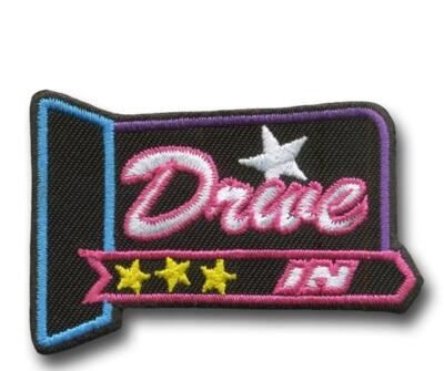 Girl Boy Cub DRIVE IN MOVIE cars visit Fun Patches Badge SCOUT GUIDES theater