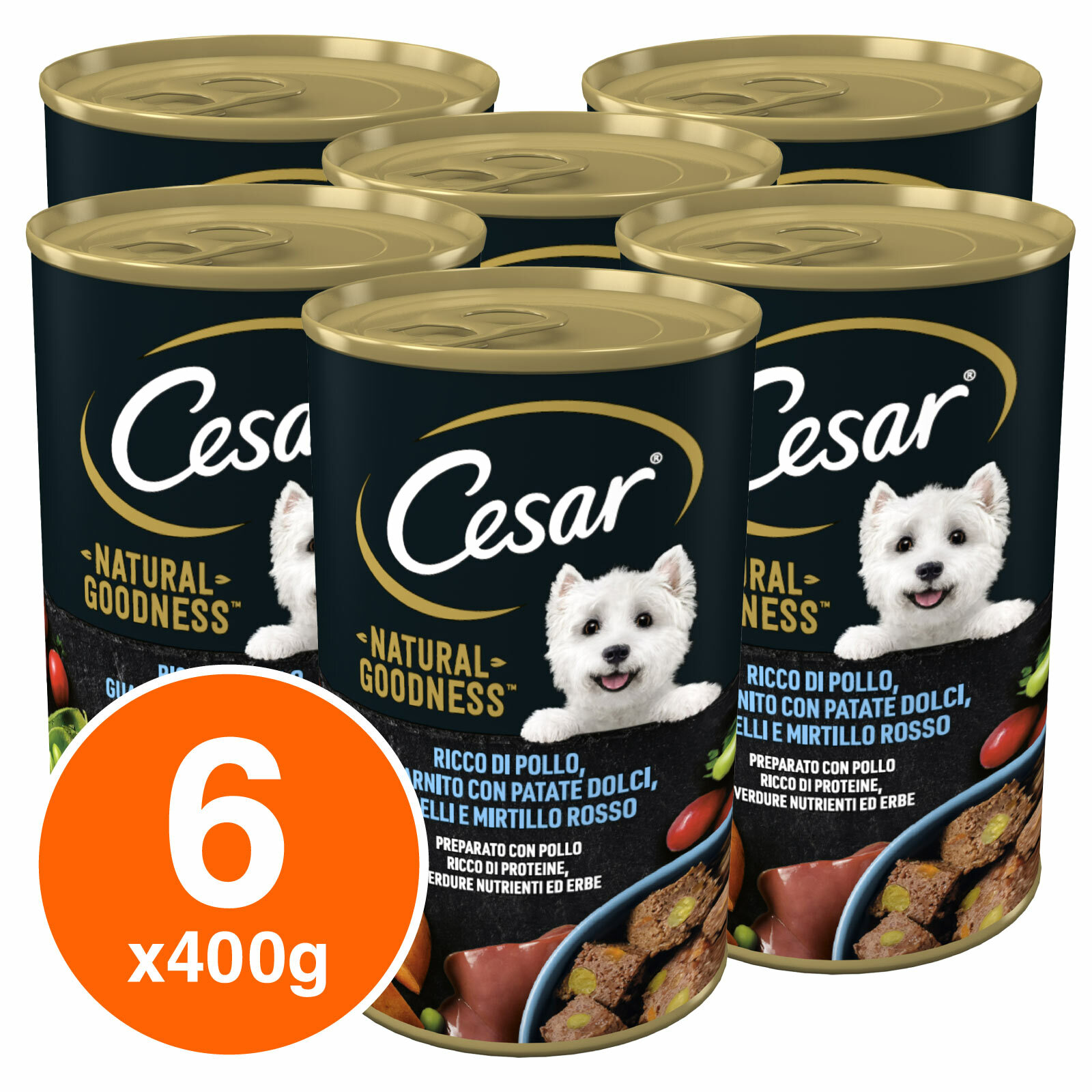 Cesar Natural Goodness Cibo per Cani Adulti Gusto a Scelta - 6...