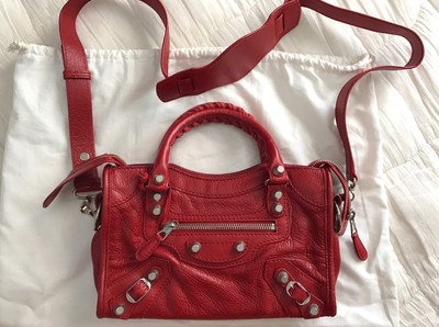 red balenciaga mini city