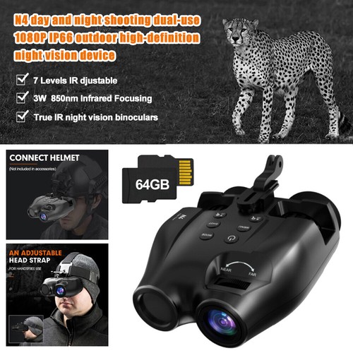 N4 Nachtsicht-Fernglas 300M 5X Optisch 850nm Infrarot 1080P Video Jagen Neuest - Picture 19 of 28