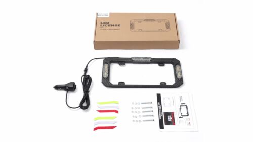 Luces estroboscópicas LED de 13,8" con patrón de fibra de carbono ámbar blanco mezcla - Vídeo 1 de 1