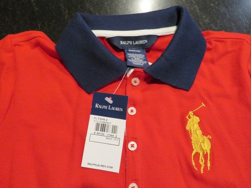 Ralph Lauren R.L. Red Knit Polo Shirt Youth M8-10 NWT - Picture 5 of 8