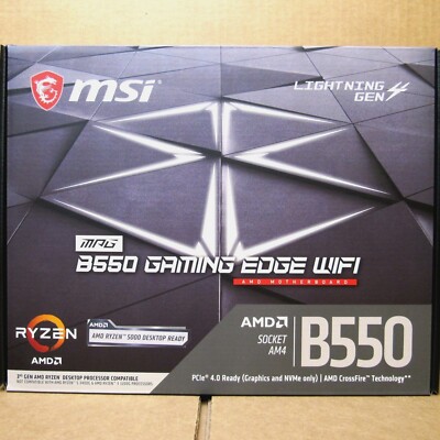 New MSI B550 GAMING EDGE WiFi Motherboard with AM4 Socket and ATX Form Factor