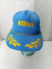 Vintage Hawaiian Headwear Kona, Hawaii Light Blue Mesh Trucker Style Hat