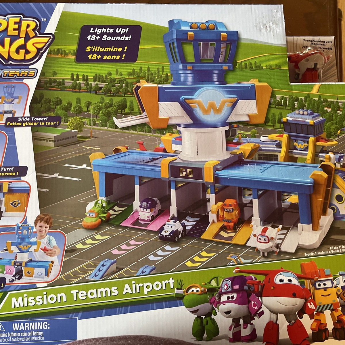 Super Wings Mission Team Airport Playset Jet Lights Sounds | eBay
