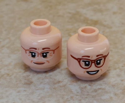LEGO Grandma Flesh Head Two Pairs of Glasses Granny Grammy GLAMMA
